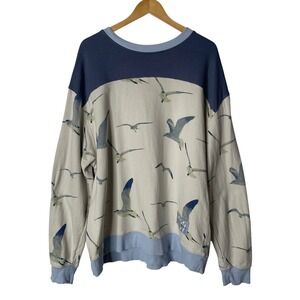 Taylor Swift 1989 Seagull Sweatshirt Taylors Version Cream Blue XL